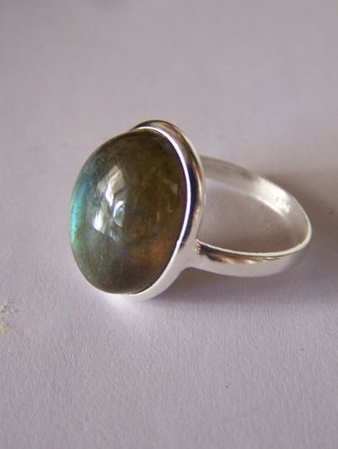 Labradoriet 925-Sterling zilveren ring 24