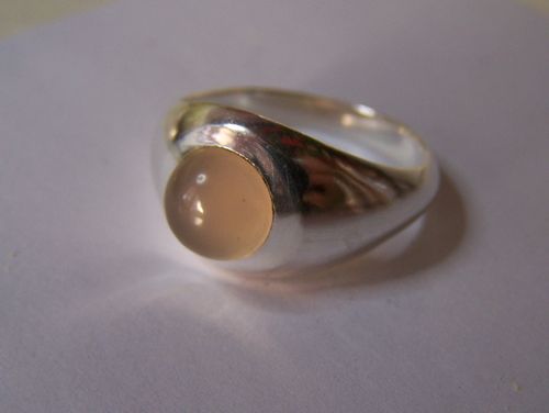 Maansteen (Abrikoos) 925-Sterling zilveren ring 17
