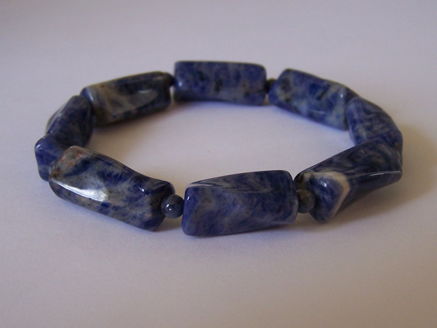Sodalite stretchable gemstone bracelet 03